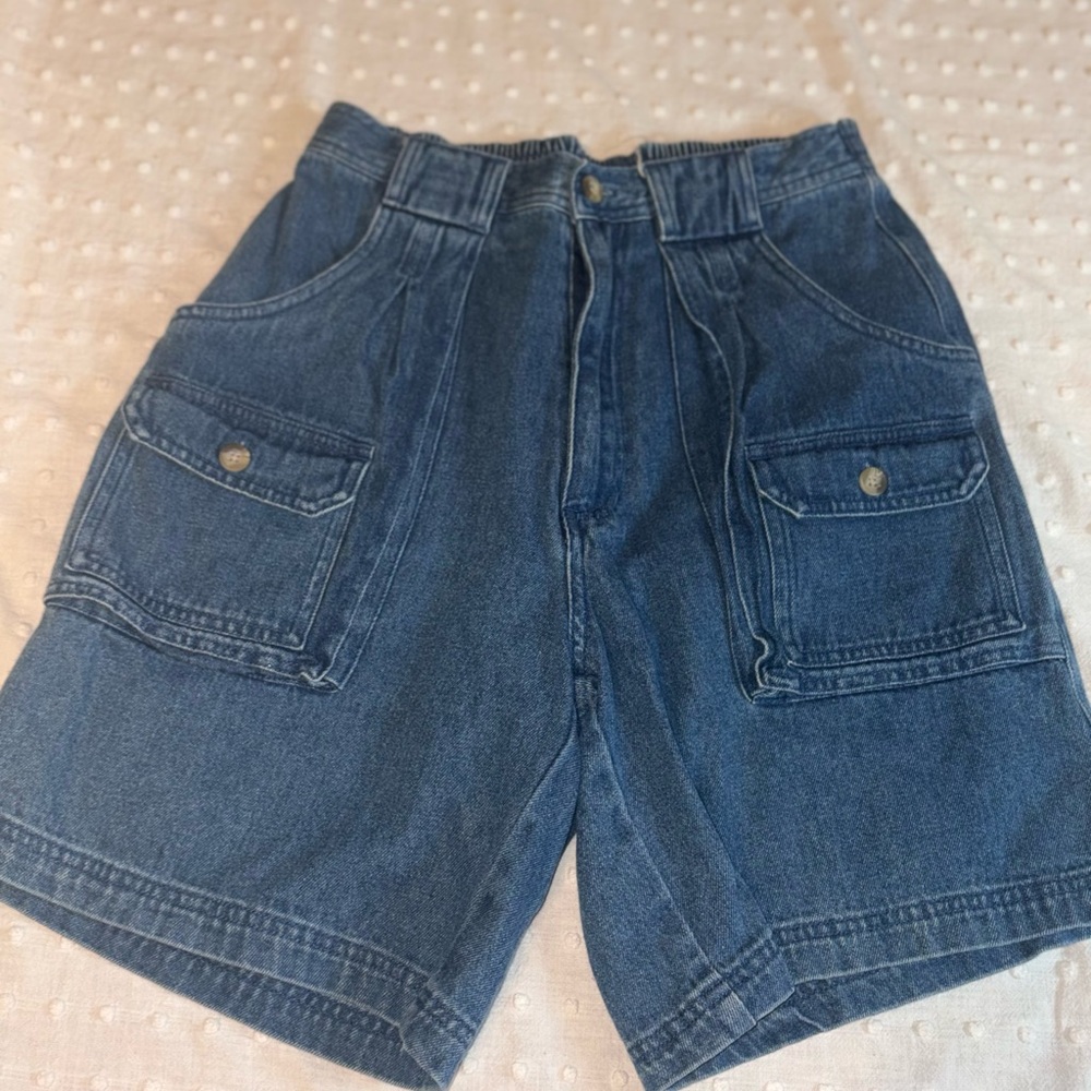 Vintage Blue Men's Jean Cargo Shorts